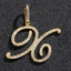 Hip Hop Grass Letter Pendant with Cuban Chain