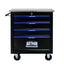 4 DRAWERS MULTIFUNCTIONAL TOOL CART WITH WHEELS-BLACK - Korvel