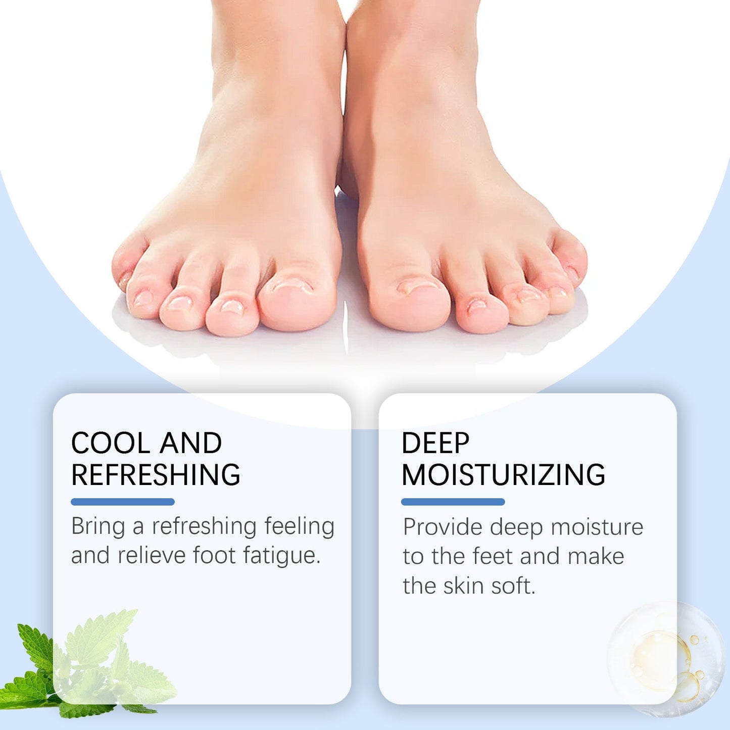 Mint Refreshing Foot Cream Hydrates And Restores Dry And Rough Skin With A Refreshing And Soothing Foot Cream - Korvel