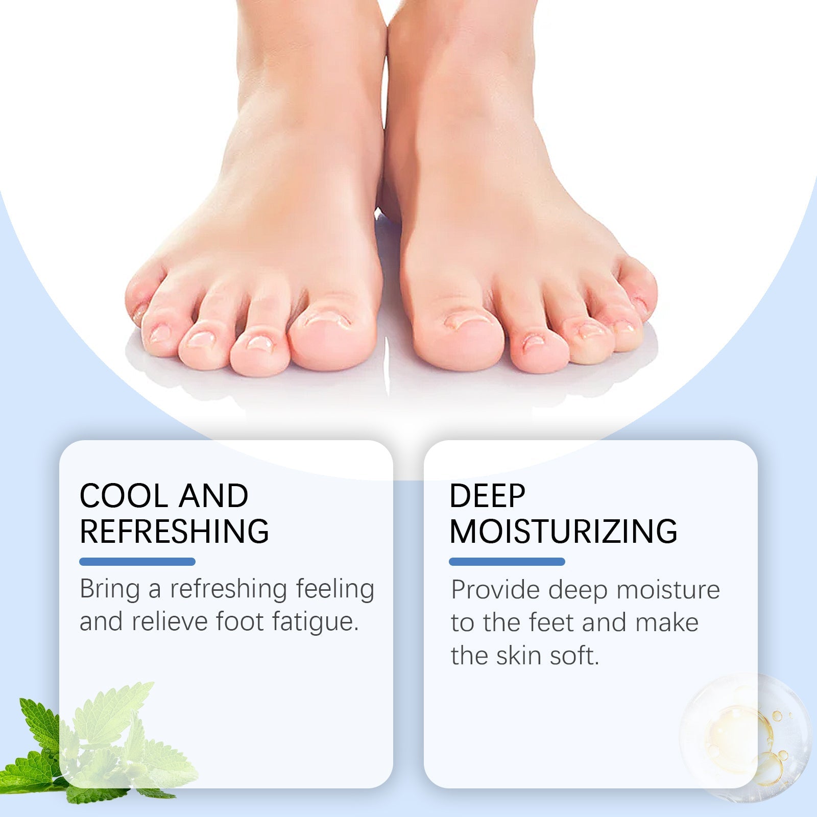 Mint Refreshing Foot Cream Hydrates And Restores Dry And Rough Skin With A Refreshing And Soothing Foot Cream - Korvel