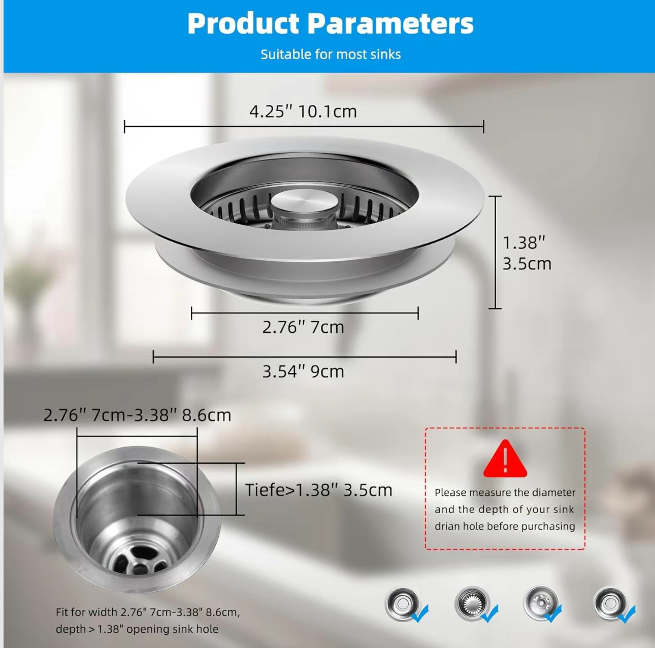DrainGuard Pro 3-in-1 Stopper - Korvel