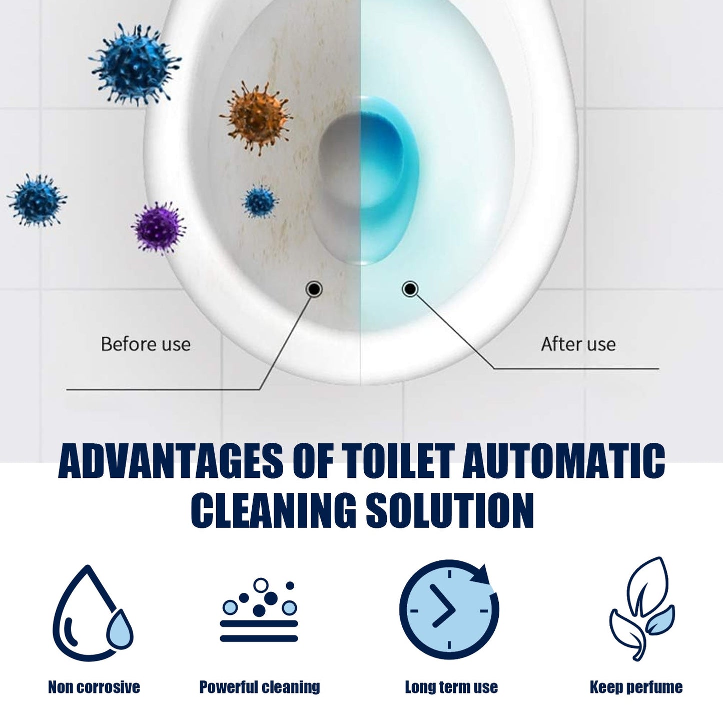 Solution de nettoyage de toilettes premium pour un enlèvement efficace des taches