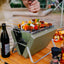 Gril à Charbon Pliable Portable pour Camping - Acier Inoxydable