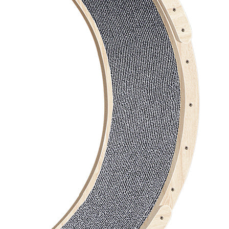 Cat Exercise Wheel for Indoor Cats, Cat Running Wheel with Carpeted Runway 37" Natural Wood Color - Korvel