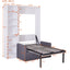 Twin Size Murphy Bed Wall Bed with Sofa and Shelves - White