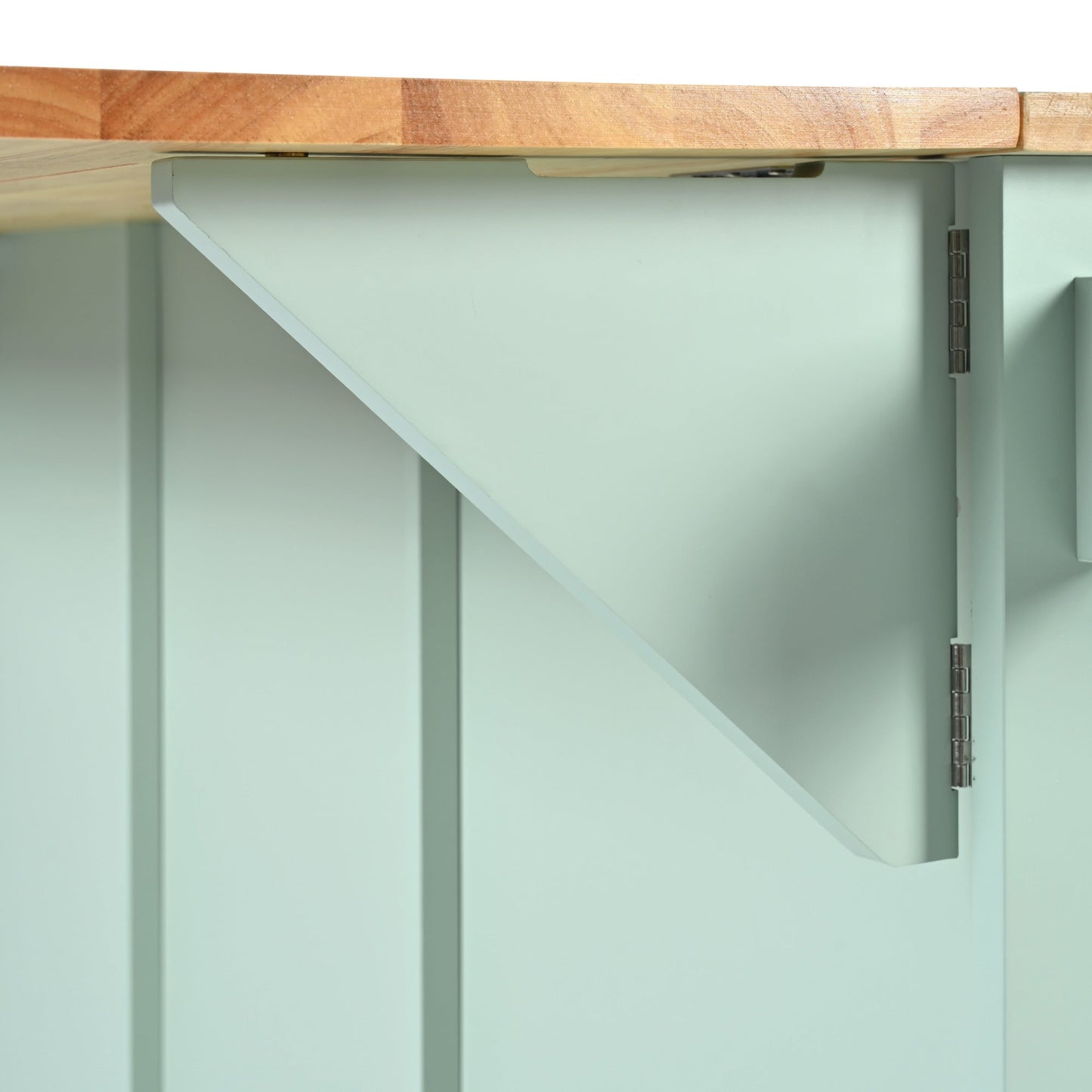 Kitchen trolley, cabinet door internal storage rack with storage cabinet and 3 dining room drawers, mint green - Korvel