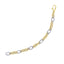 Pulsera de Cadena con Motivo de Cuerda en Oro de Dos Tonos de 14k