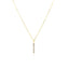 Elegant 14k Yellow Gold Bar Pendant with Diamonds