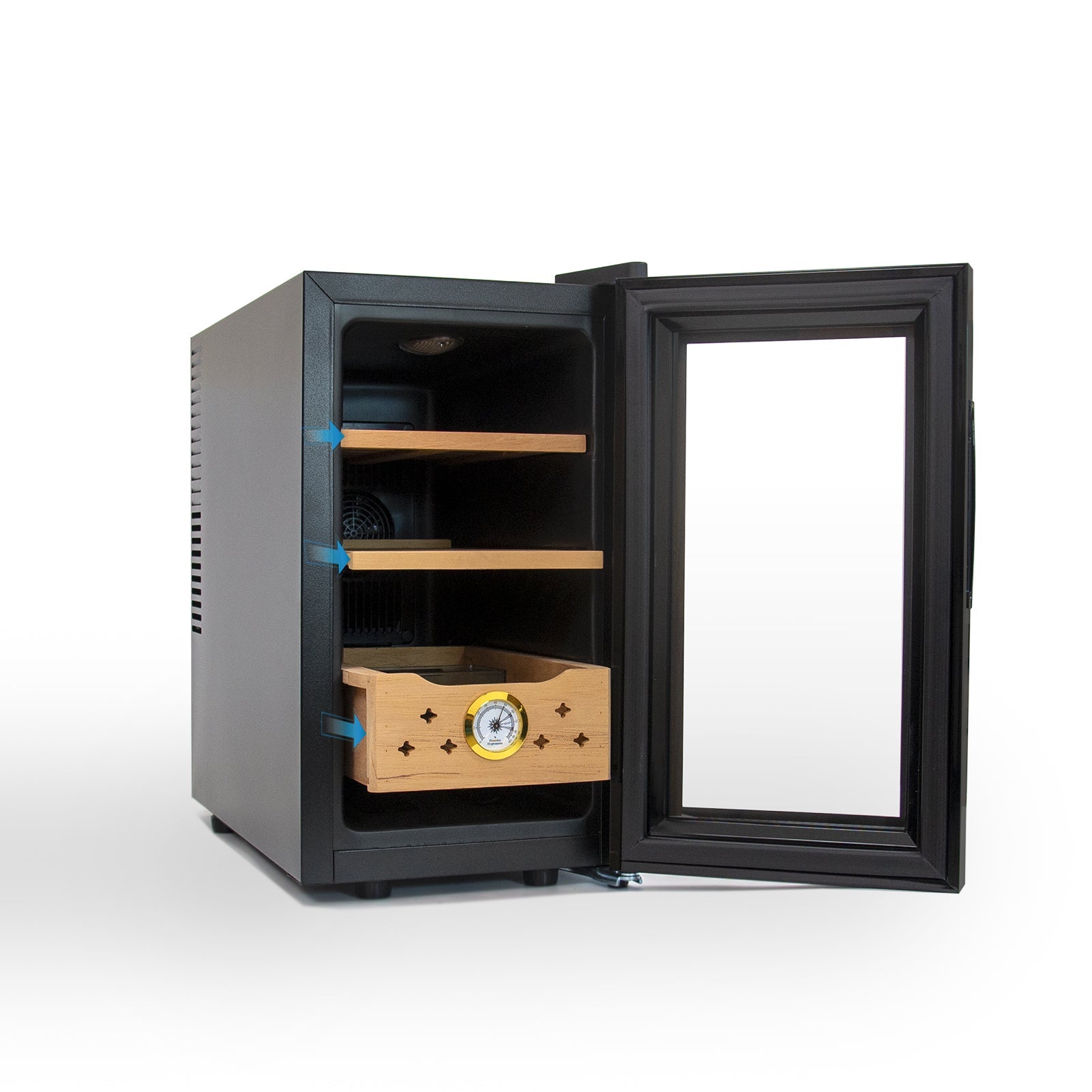 25L Electric Humidor, 150 Counts Capacity Cigar Humidor Humidifiers with Constant Temperature Controller, Cigar Humidor Box with - Korvel