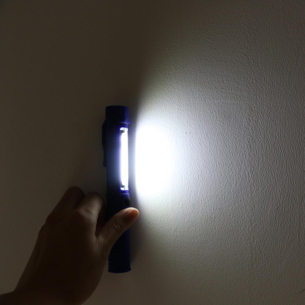 COB LED Mini Pen Multifunction led Torch light Handle work flashlight square Work Hand   With Magnet - Korvel