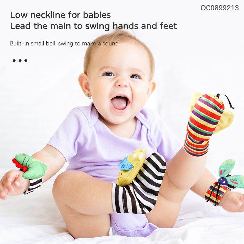 Baby Toys 0-1 Year Old Newborns Wrist Ringing Socks Comfort Set Baby Gift - Korvel