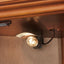 Corner Curio Cabinet with 5 Shelves and Lighting System, Oak(E26 light bulb not included) - Korvel