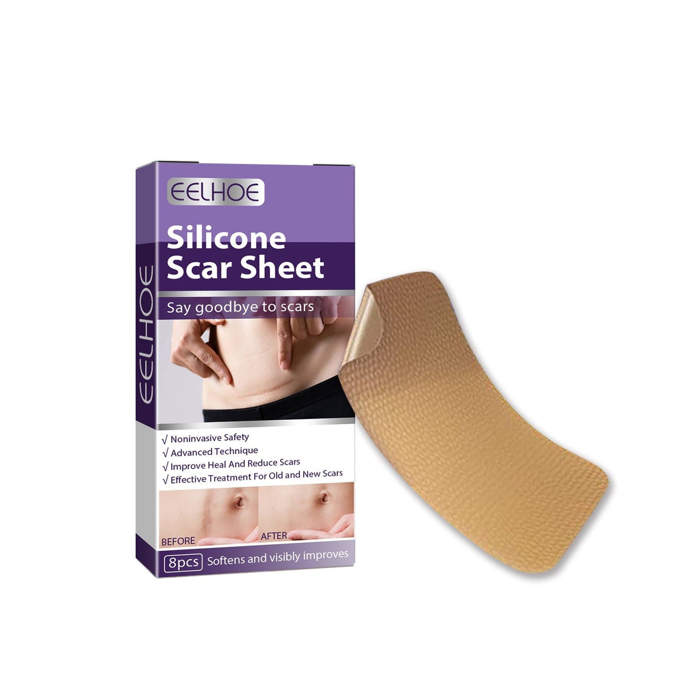 Silicone Scar Patch, Reduces Stretch Marks And Hyperplasia Of Caesarean Section Scars Silicone Patch - Korvel