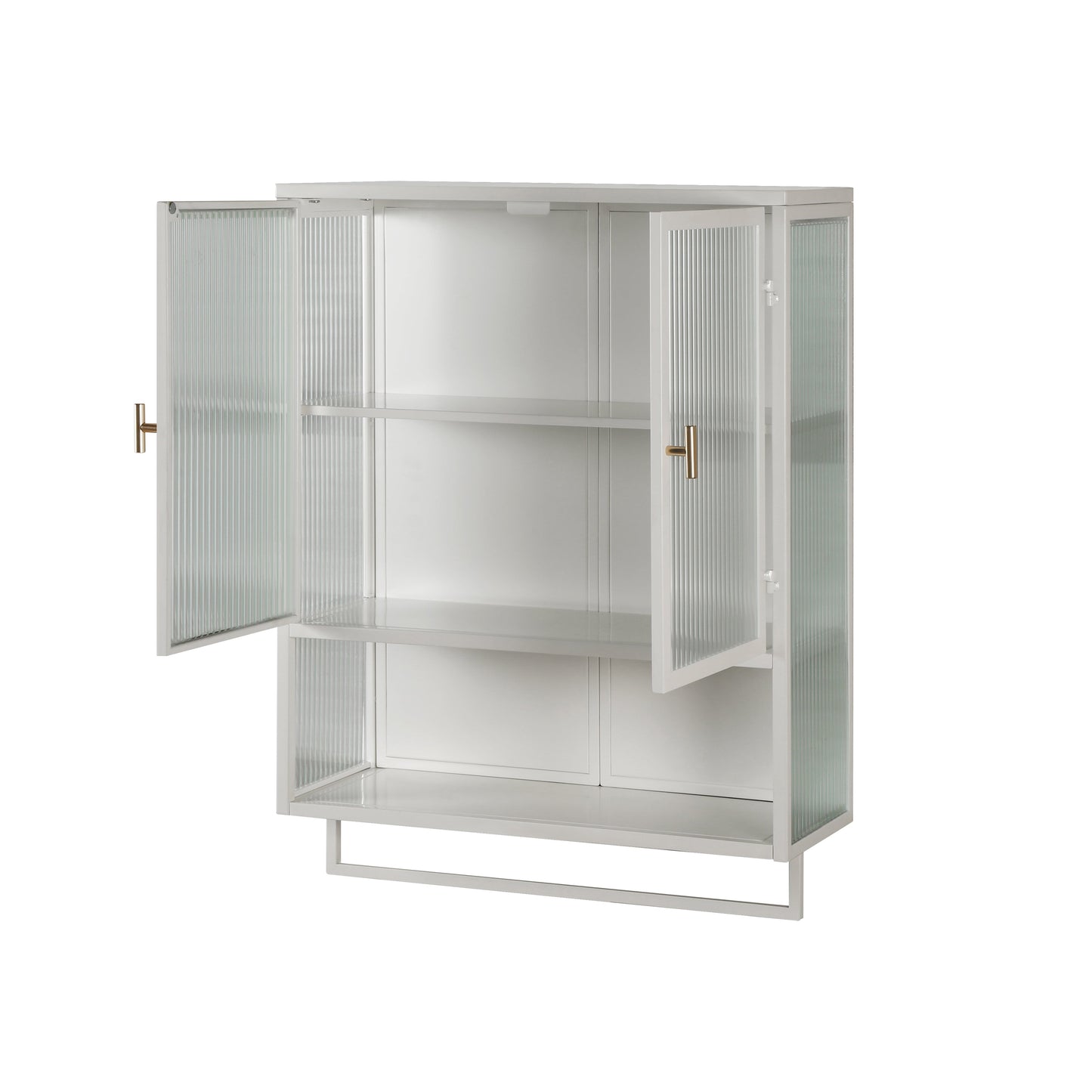 Modern Two-Door Wall Cabinet with Glass Doors