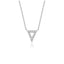 Pendentif Triangle Inversé en Diamant en Or Blanc 14k