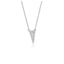Pendentif Triangle Inversé en Diamant en Or Blanc 14k