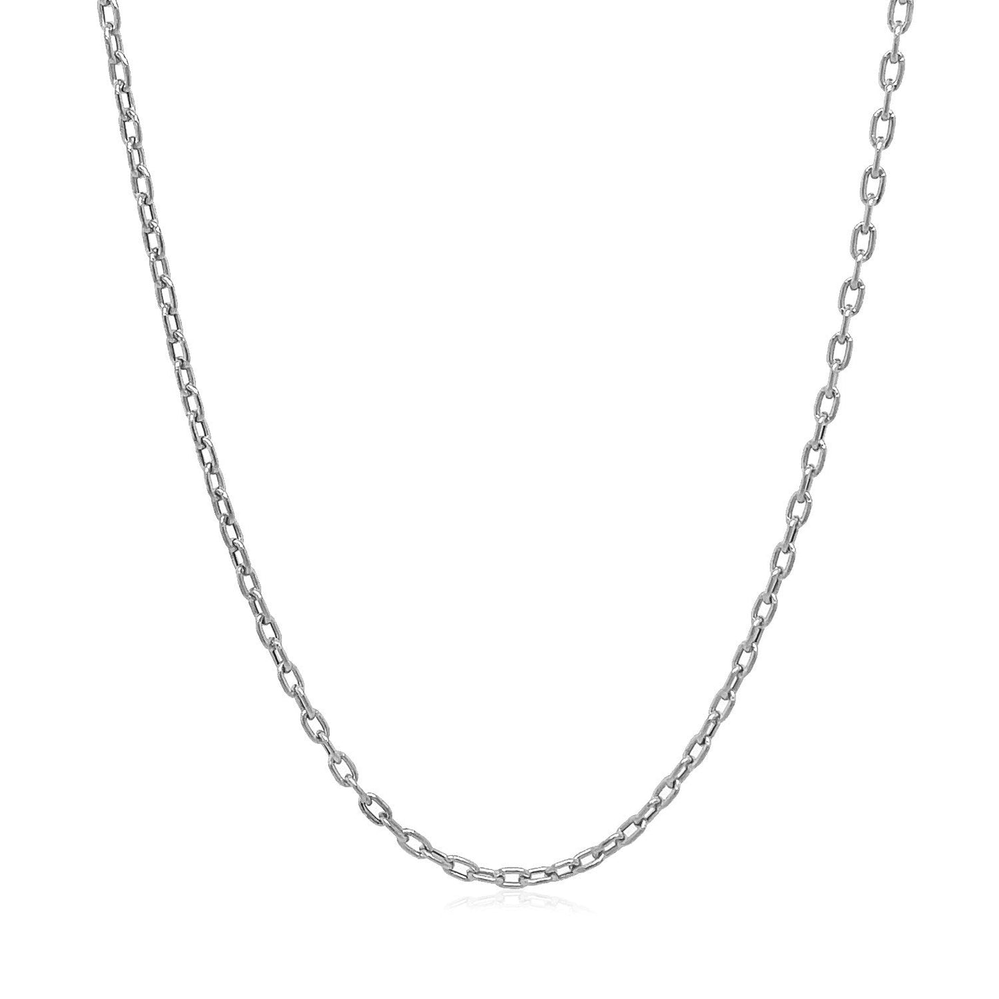 Collar de cadena de cable doble extensible de oro blanco de 14k