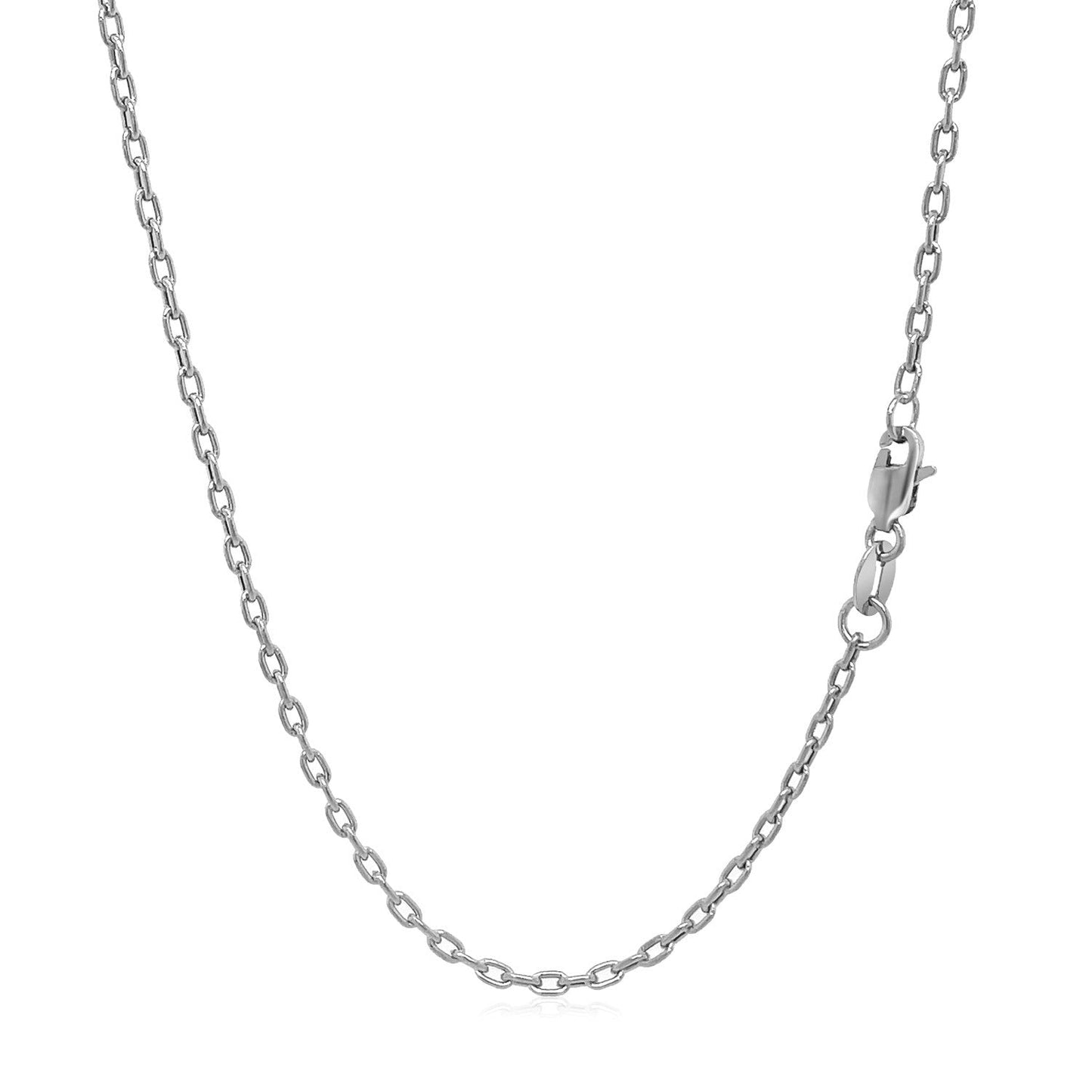 Collar de cadena de cable doble extensible de oro blanco de 14k