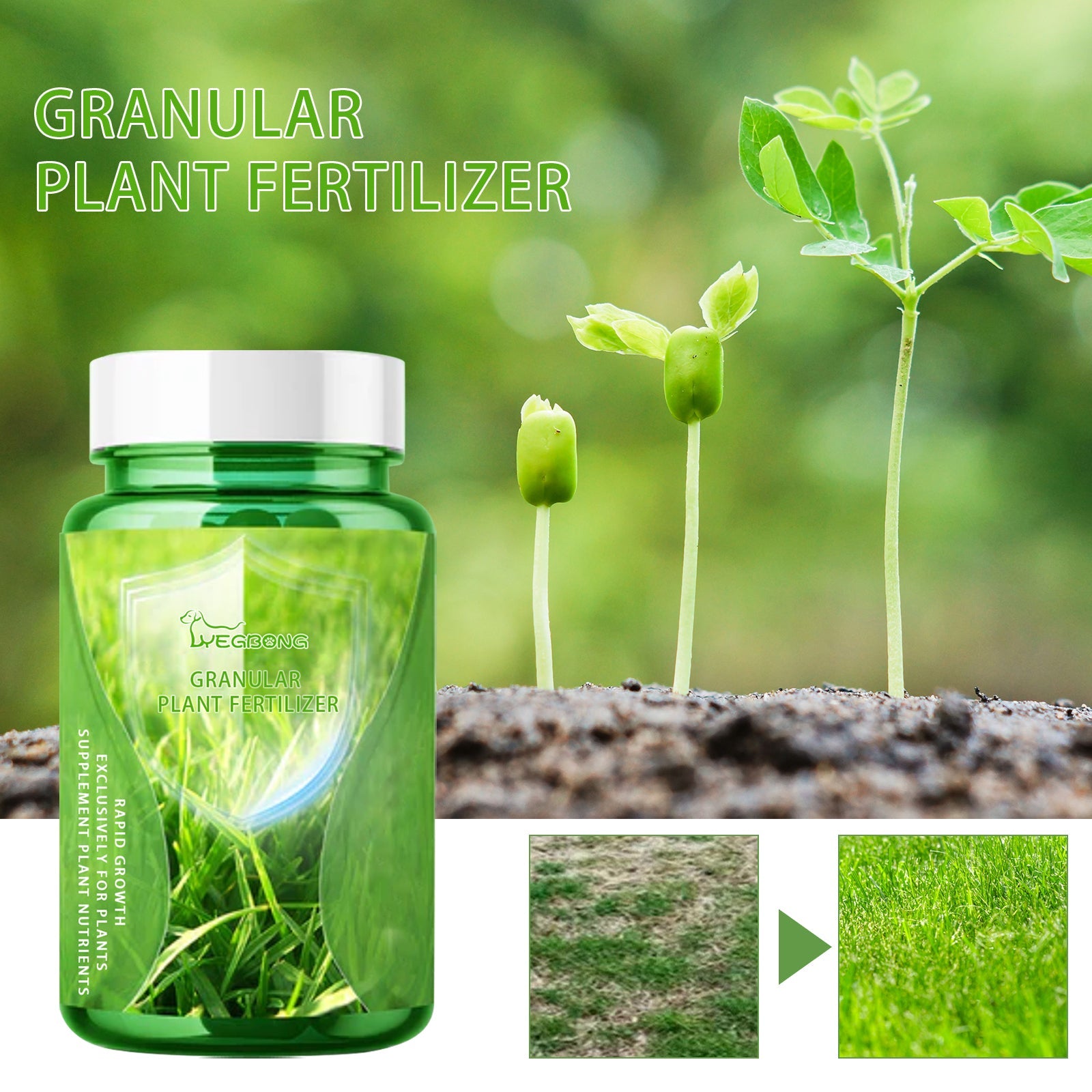 Plant Nutrient, Flower Pot Lawn Green Leaf Plant Fertilizer Root Growth Nutrient - Korvel