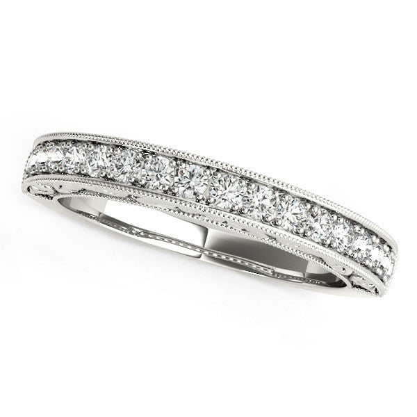 14k White Gold Antique Prong Set Diamond Engagement Ring