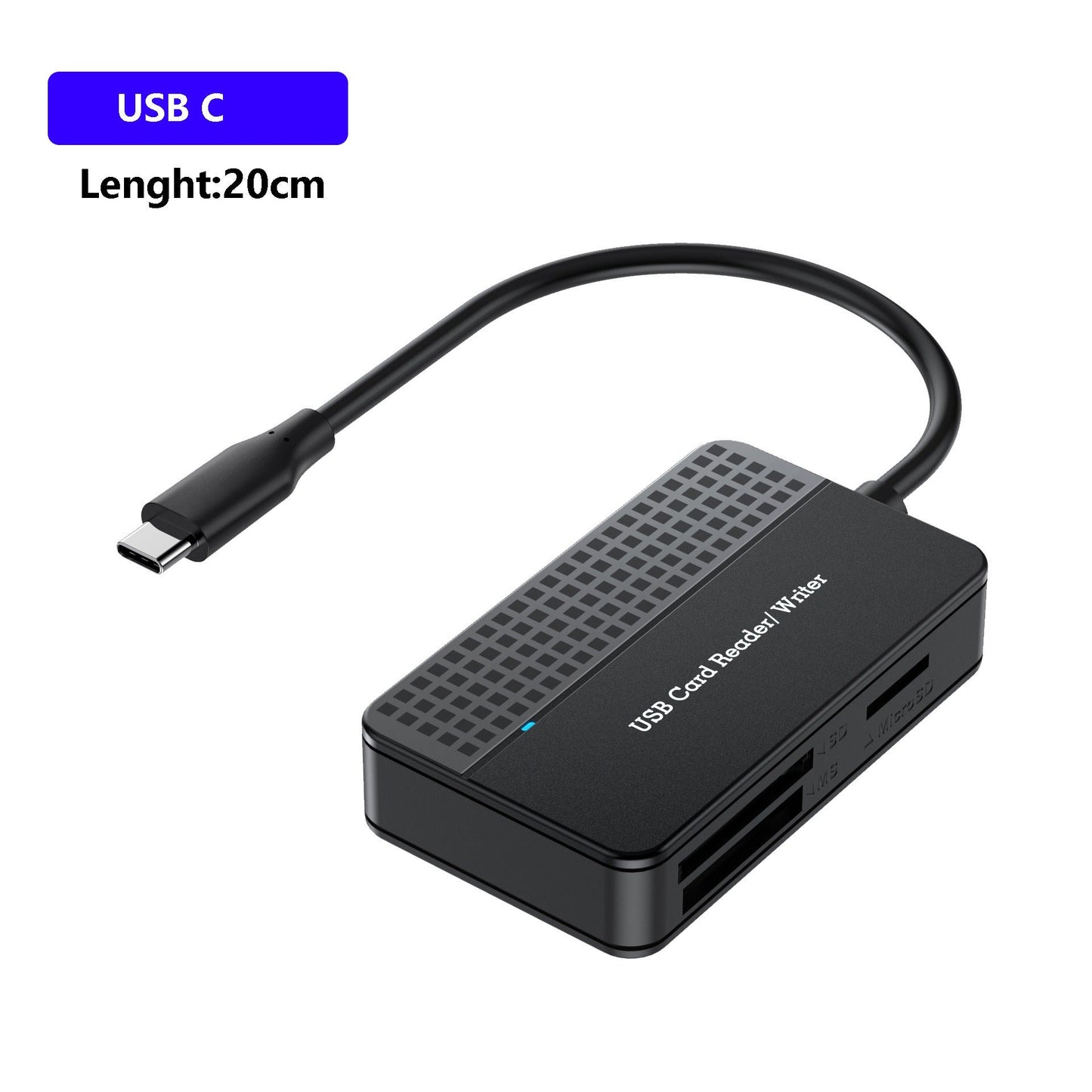 USB 3.0 Four in One USB 3.1 CF SD TF MS Memory Card/DSLR Camera Card Reader Type-c - Korvel