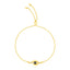Pulsera Ajustable de Ojo Maligno de Oro Amarillo de 14k