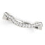 Bague de mariage en diamant courbée milgrain en or blanc 14 carats