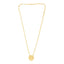 Collier en disque circulaire en or jaune 14 carats à haute brillance
