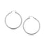 Sterling Silver Rhodium Plated Classic Hoop Earrings (40mm)