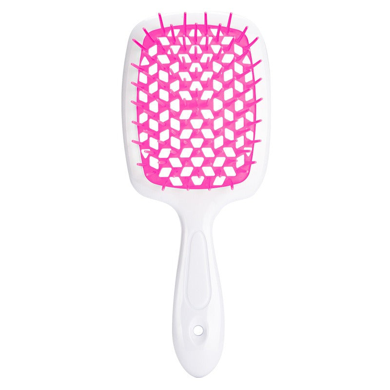 Honeycomb hollow massage comb, smooth hair grid comb, smooth hair dry and wet dual-purpose comb, curly and fluffy hair styling comb - Korvel