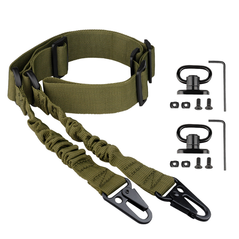 New Ordinary Two-Point Tactical Gun Rope CS Nylon Tactical Shoulder Belt Cross Body Nylon Gun Belt Set - Korvel