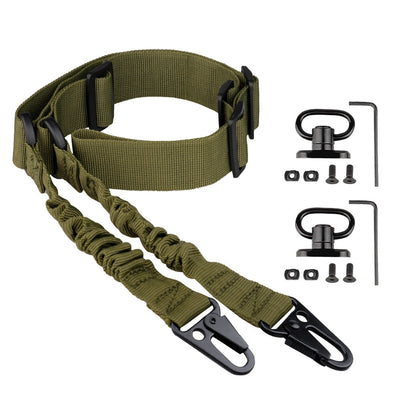 New Ordinary Two-Point Tactical Gun Rope CS Nylon Tactical Shoulder Belt Cross Body Nylon Gun Belt Set - Korvel