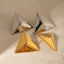 Pendientes Triangulares 3D de Acero Inoxidable Premium