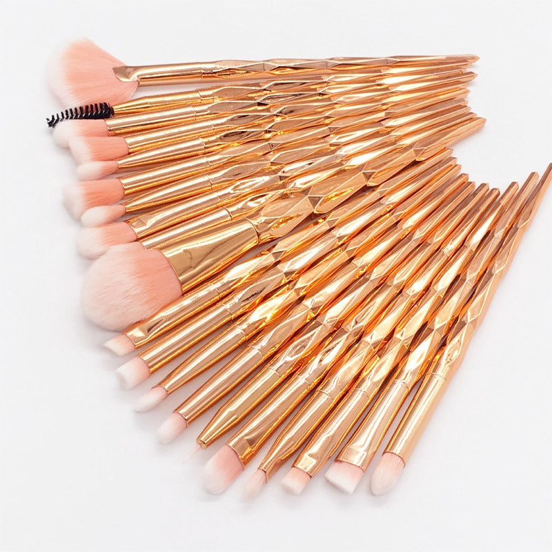 20-Piece Diamond Handle Eye Shadow Makeup Brush Set