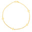 14k Yellow Gold Polished Station Cross Anklet
