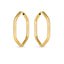 14k Yellow Gold Endless Hexagon Hoop Earrings