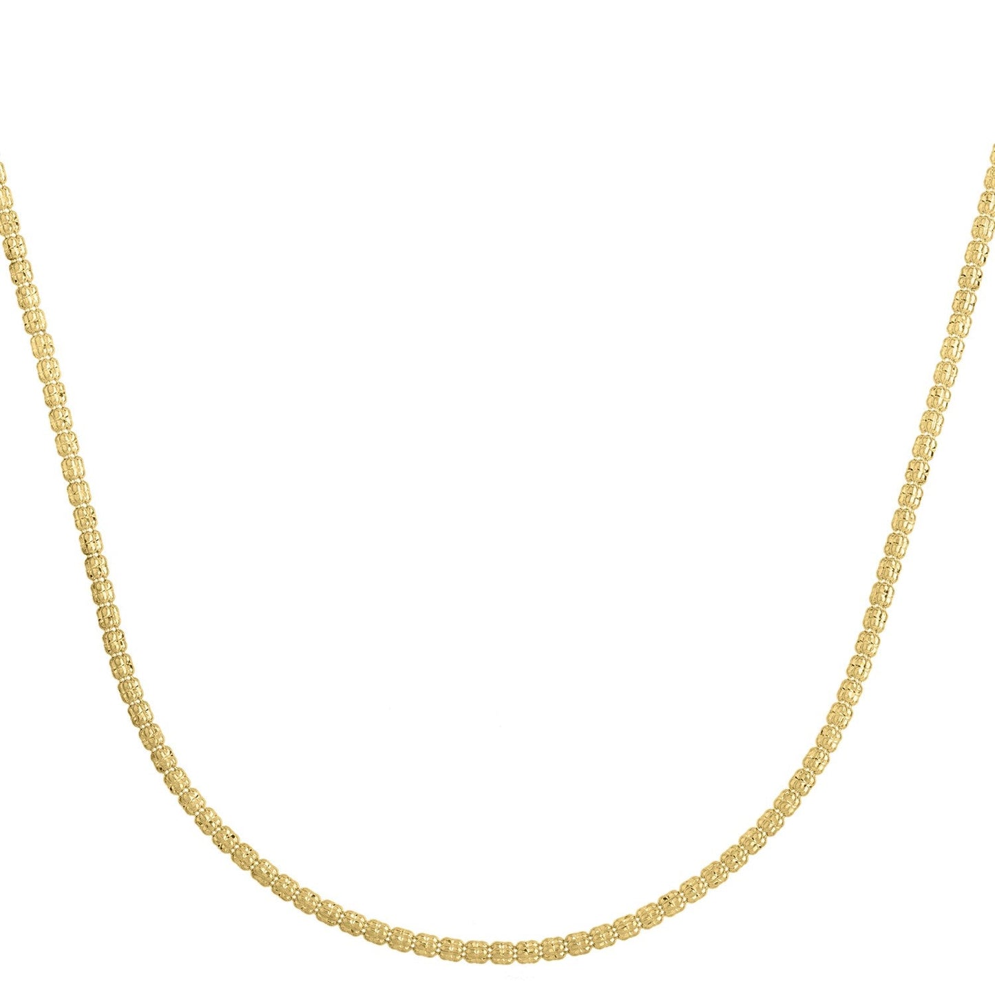 Chaîne Ice Barrel en Or Jaune 14k - 2,70 mm