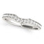 14k White Gold Curved Style Diamond Wedding Ring