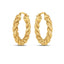 Pendientes de aro de cuerda de oro amarillo de 14k