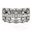 Diamond Studded Four Leaf Clover Ring in 14k White Gold