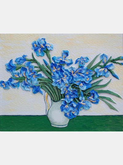 Relief Van Gogh's Irises DIY 3D Oil Painting Kit - Korvel