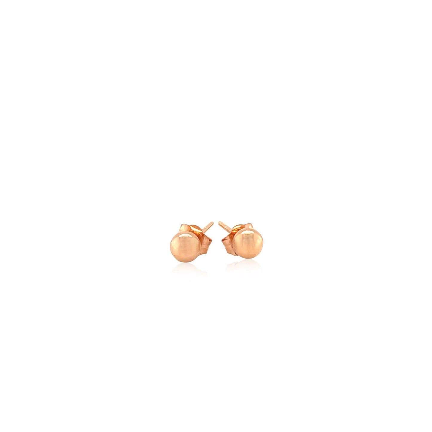 Boucles d'oreilles en or rose 14k style boule - Design élégant