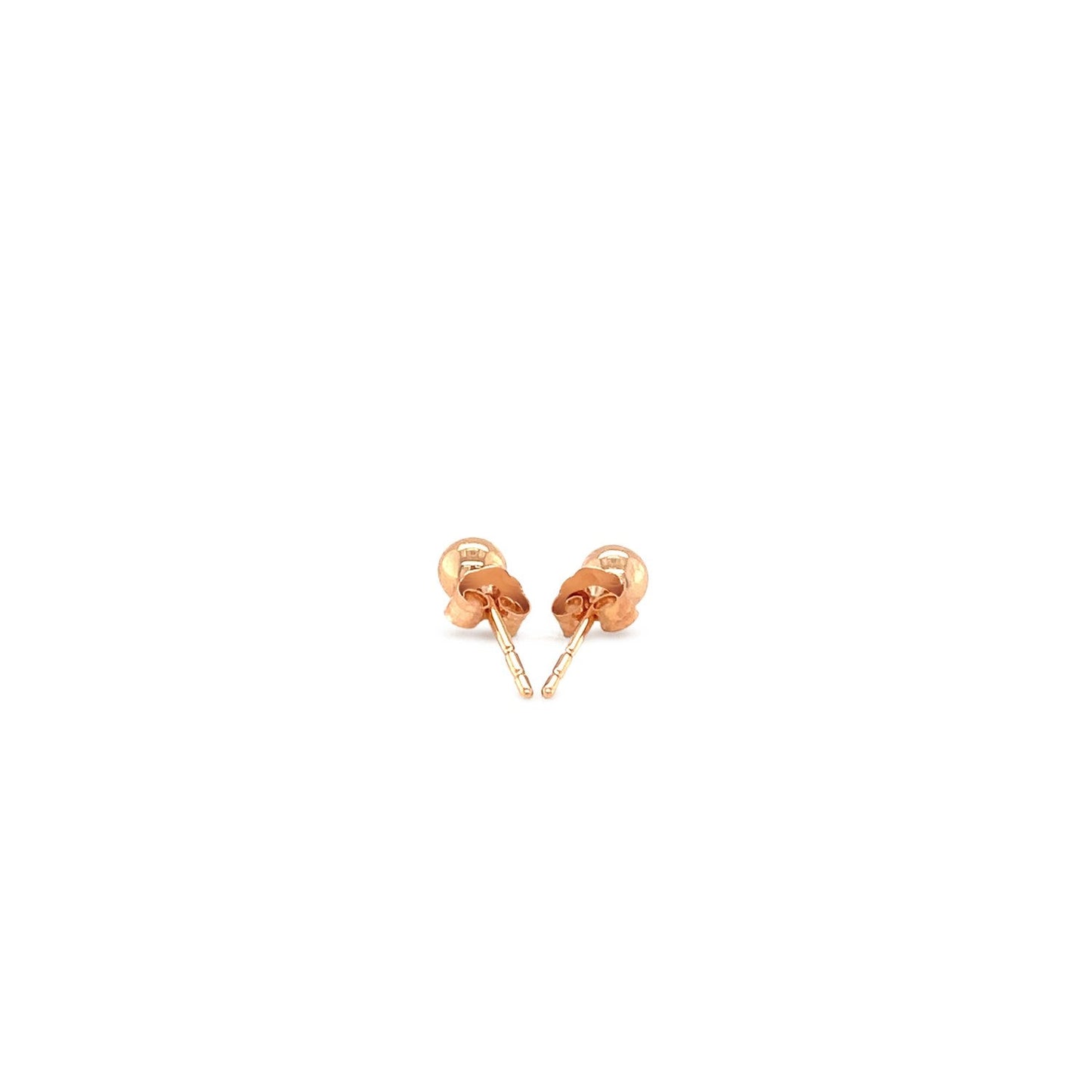 Boucles d'oreilles en or rose 14k style boule - Design élégant