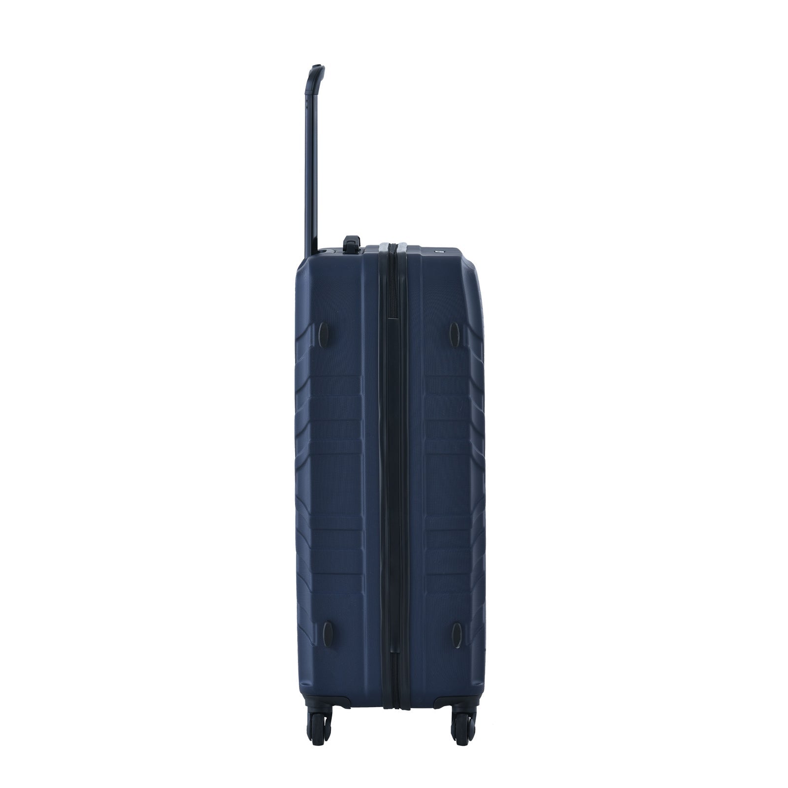 3 Piece Luggage Sets ABS Lightweight Suitcase with Two Hooks, Spinner Wheels, TSA Lock, (20/24/28) Navy - Korvel
