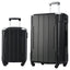 Hardshell Luggage Sets 3 Pcs Spinner Suitcase with TSA Lock Lightweight 20''24''28'' Black + ABS - Korvel