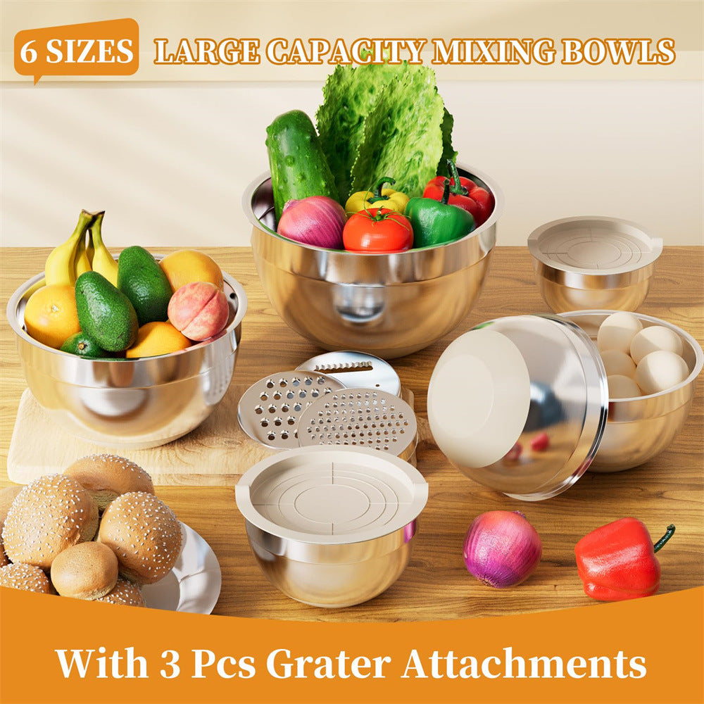 Premium Stainless Steel Mixing Bowl with Lid