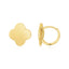 Boucles d'oreilles clou en or jaune 14K poli en forme de trèfle
