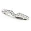 Bague de mariage en diamant moderne en or blanc 14 carats avec griffes courbées