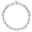Bracelet en chaîne en papier clip en diamants en or blanc 14k