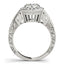 Bague de fiançailles en diamant sertie en halo en or blanc 14 carats